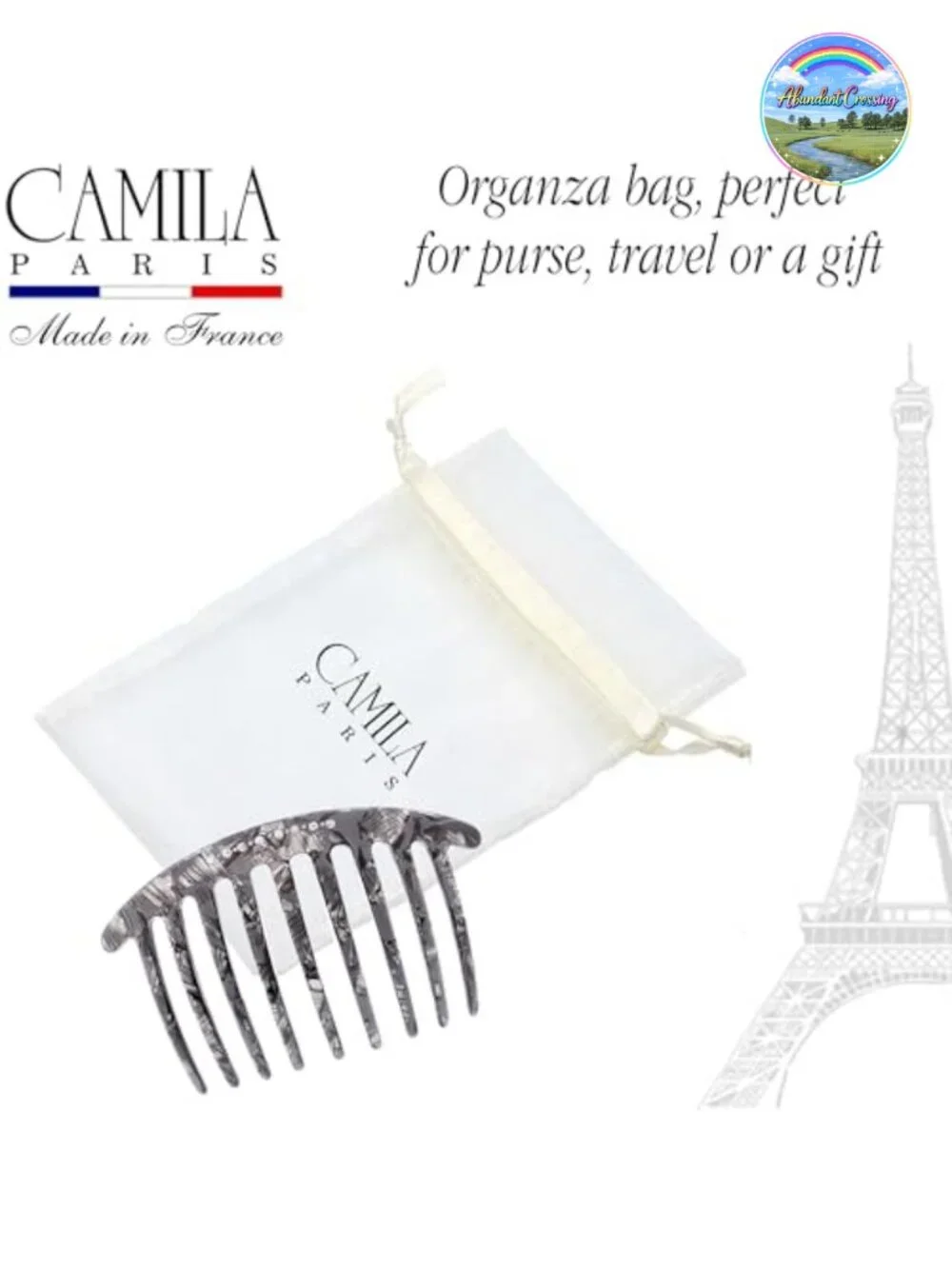 French Hair Combs for Women Cellulose Acetate Strong Hold Side Comb